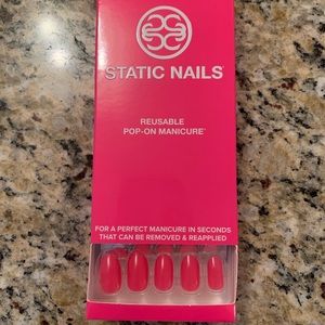NIB Static Nails Reusable Pop-On Manicure Pink